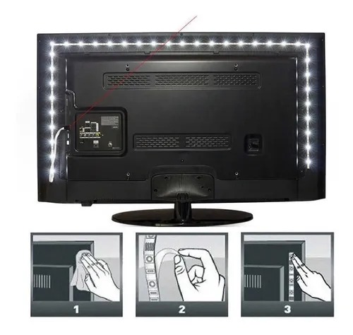 Ripley - CINTA RGB TIRA LED USB PARA TV CONTROL REMOTO