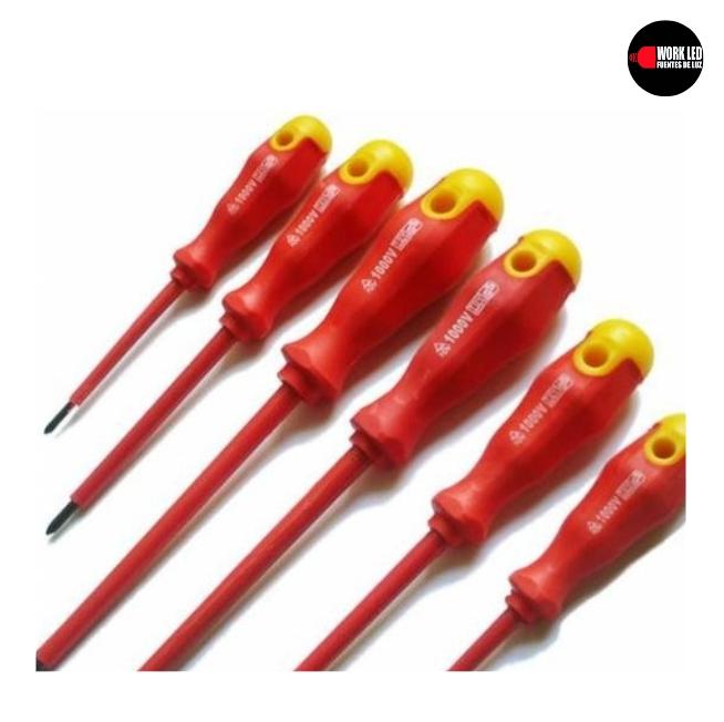 JUEGO DESTORNILLADORES P/ELECTRICISTA X 6PCS – Work LED