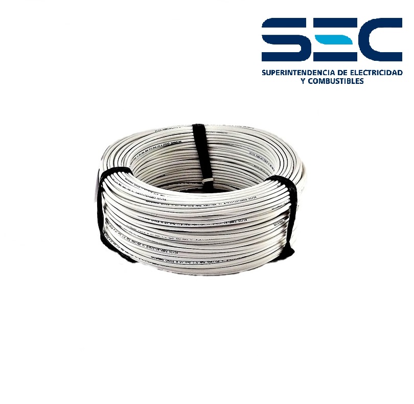 Cable Eléctrico EVA 2,5 mm 2 Blanco 100 Mts